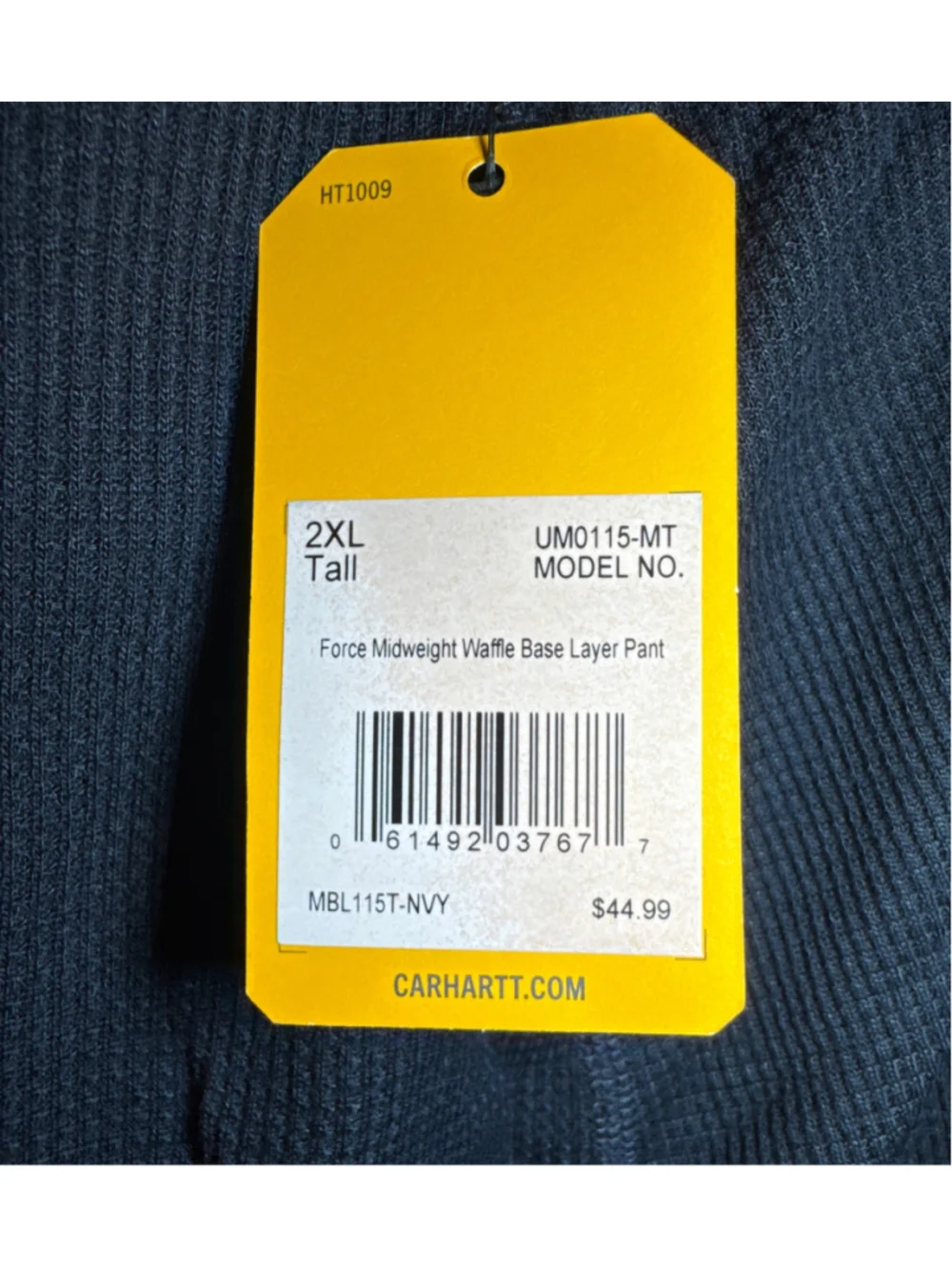 Carhartt Force Waffle Base Layer Pants XXL Navy